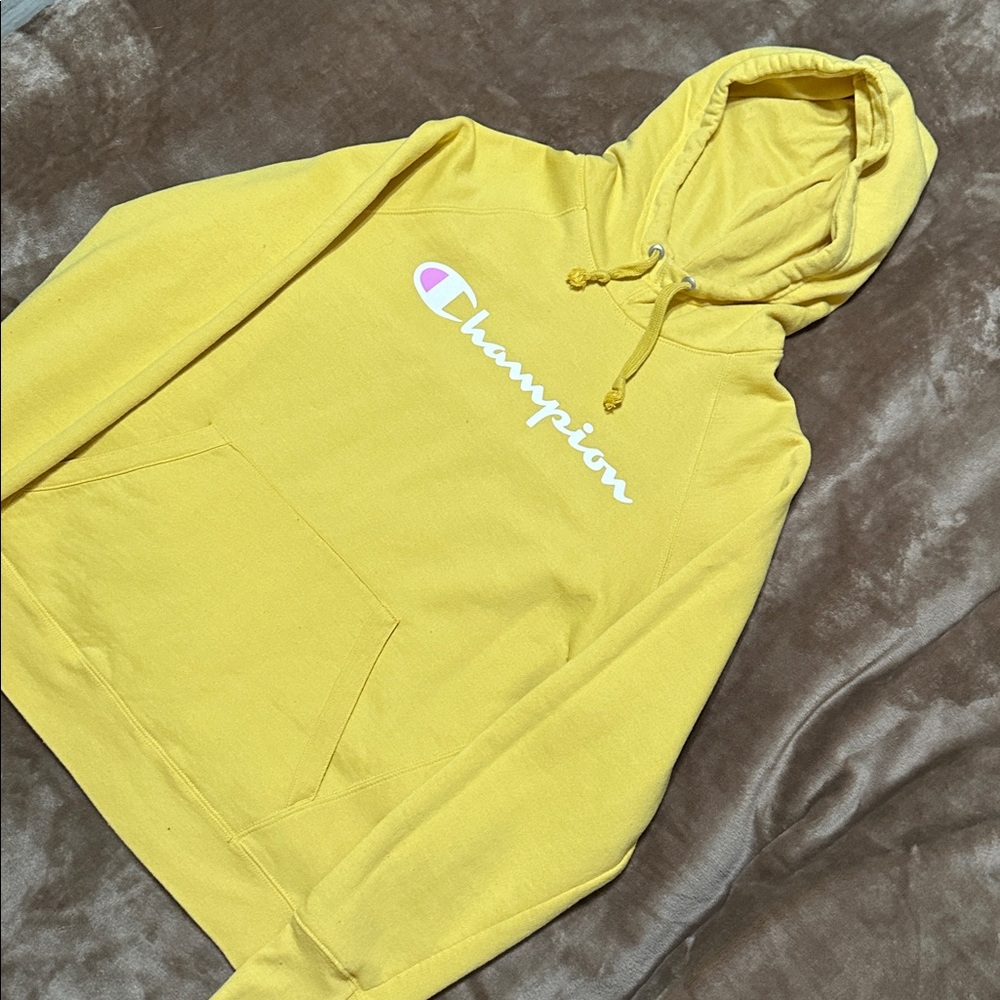 Champion Mustard Yellow Pullover Hoodie